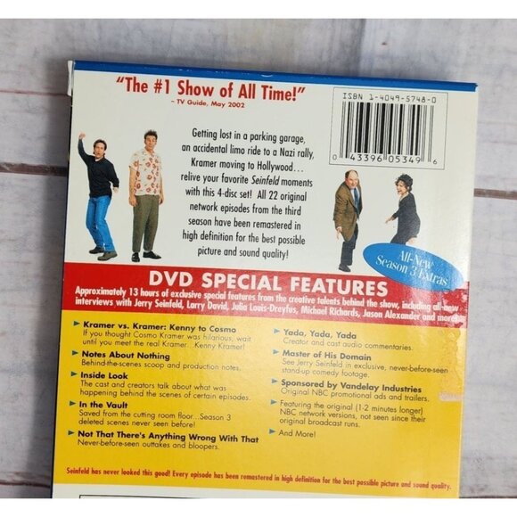 Seinfeld Season 3 DVD Classic Sitcom 13 Hours of Exclusive Special Features - Picture 6 of 7